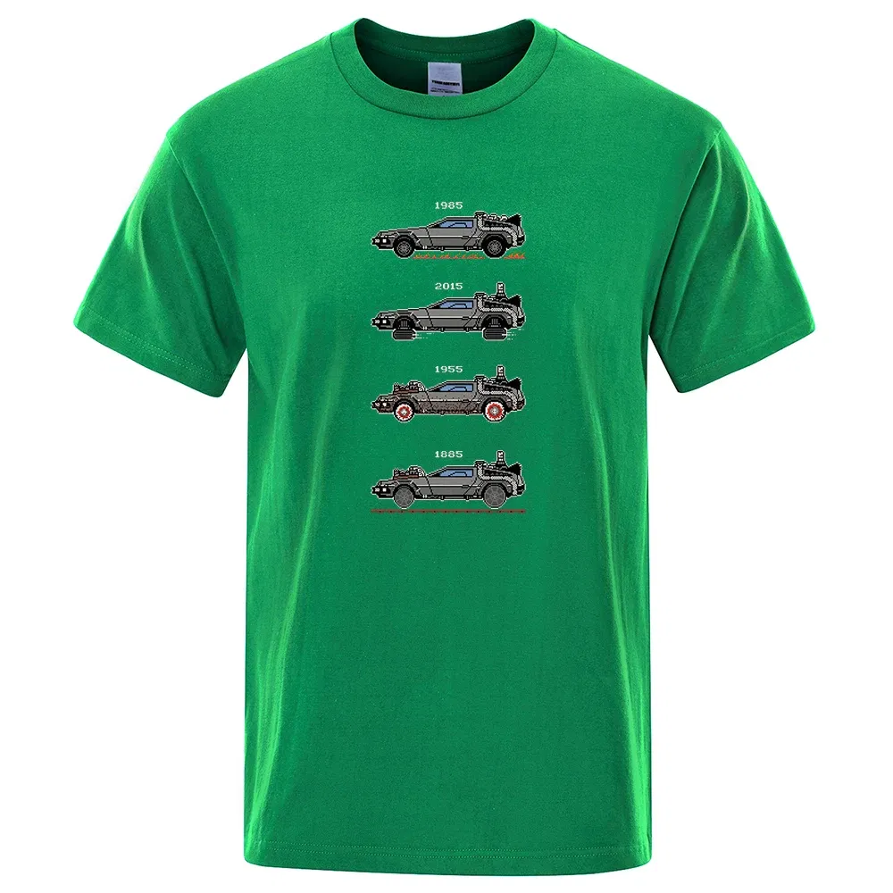 Color: GRAY, Size: XXL - Retro Style Back To The Future Print Funny Tshirts Men Women Cotton T-Shirts Oversized Loose Tee Clothes Harajuku O-Neck Tops