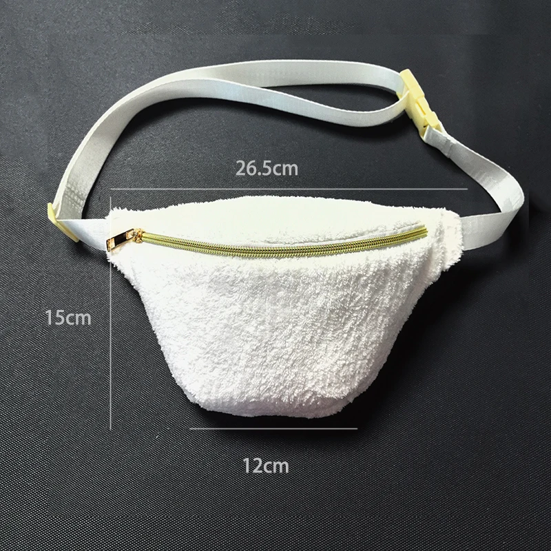 Color: Clear - Plush Colorful Fanny Bag Outdoor Waist Pack Female Banana for Running Walking Fitness Gym Pouch Wedding Party Bridal Bag Gift
