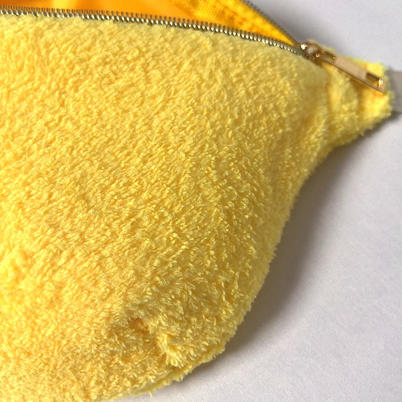 Color: Clear - Plush Colorful Fanny Bag Outdoor Waist Pack Female Banana for Running Walking Fitness Gym Pouch Wedding Party Bridal Bag Gift