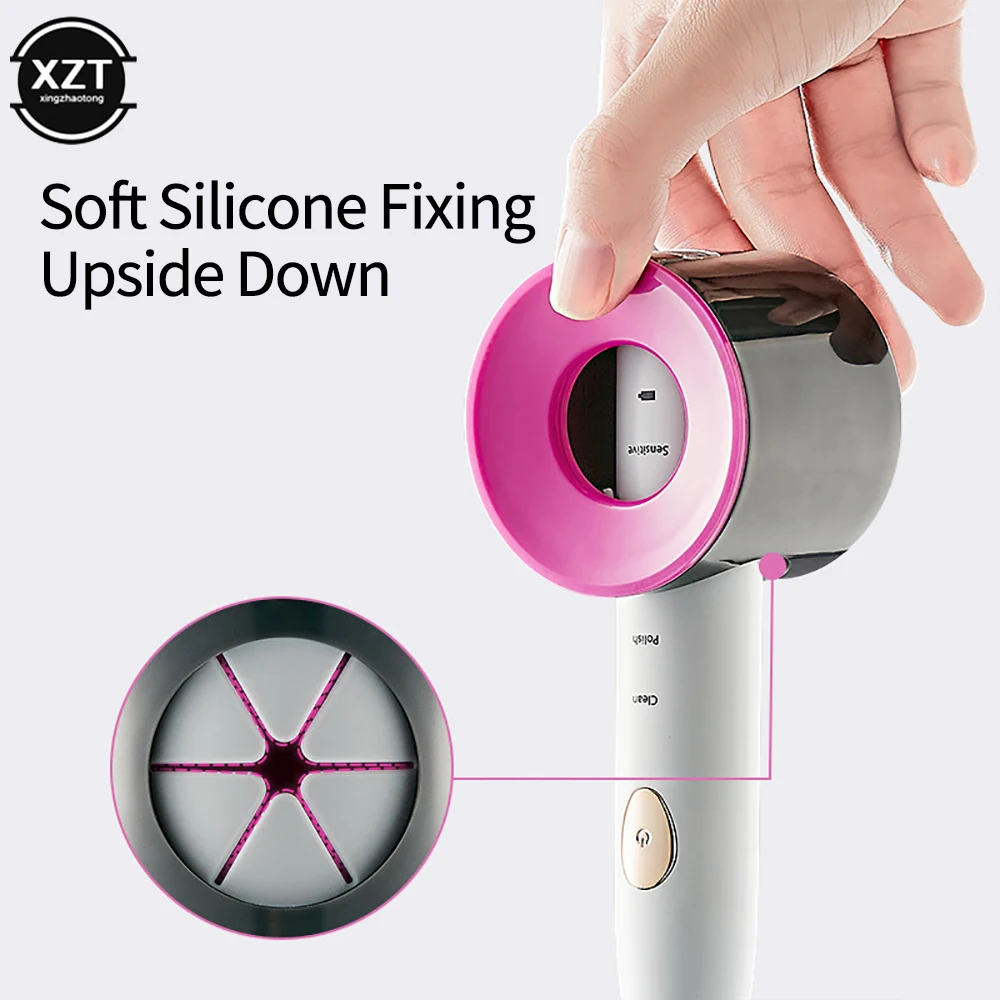 Color: plum - New 1pc Electric Toothbrush Holder Wall-Mounted Dustproof Toothbrush Holder Perforated Bathroom Electric Toothbrush Brush Holder