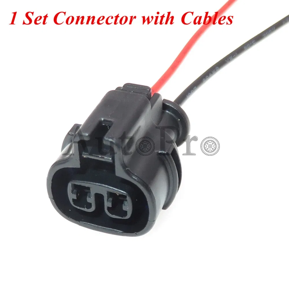 Color: WHITE - 1 Set 2 Hole MG640795-5 AC Assembly Car Wiper Spray Motor Sealed Wire Connectors Automobile Modification Socket