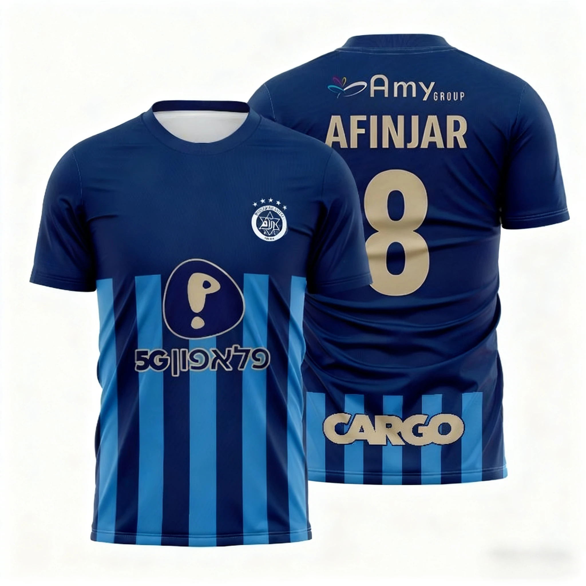Color: Gold, Size: 12M - The Latest Breathable Men's and Women's T-shirts for The Daily Training of Maccabi Tel Aviv Football Club in 2026