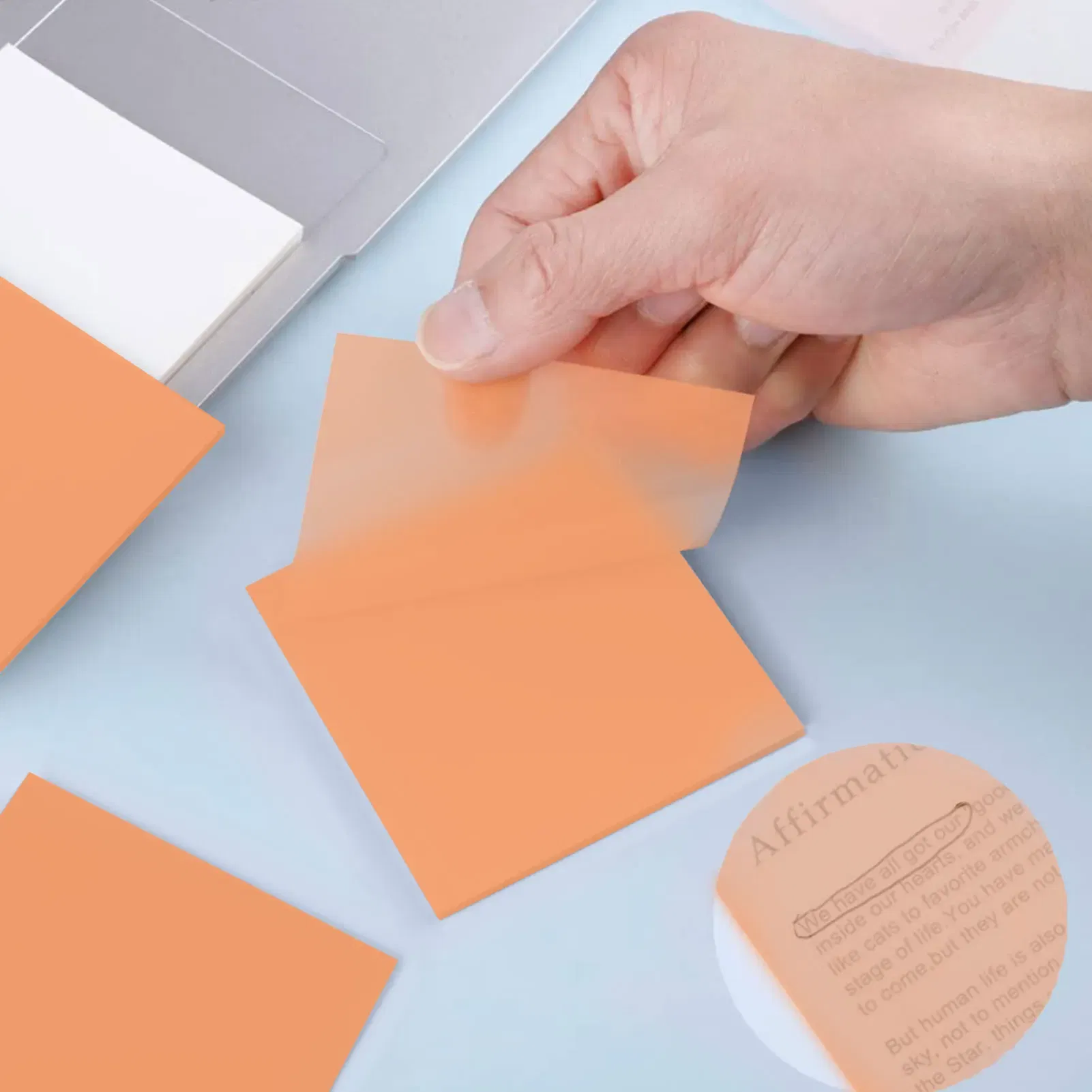 Color: WHITE, Ships From: CHINA - Transparent Sticky Notes Transparent Sticky Notes For Office School Message Reminder Self-Adhesive Clear Memo Message Reminder