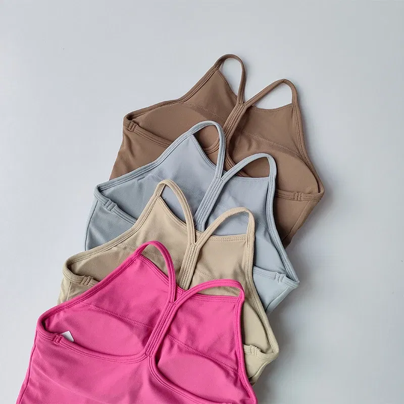 Color: AZURE, Size: XL - Summer Sports Underwear Women's Fitness Running Camisole Shockproof and Sagging Sexy Beauty Back Yoga Bra Quick Drying