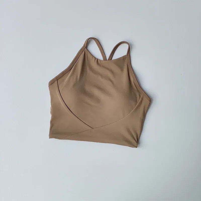 Color: AZURE, Size: XL - Summer Sports Underwear Women's Fitness Running Camisole Shockproof and Sagging Sexy Beauty Back Yoga Bra Quick Drying