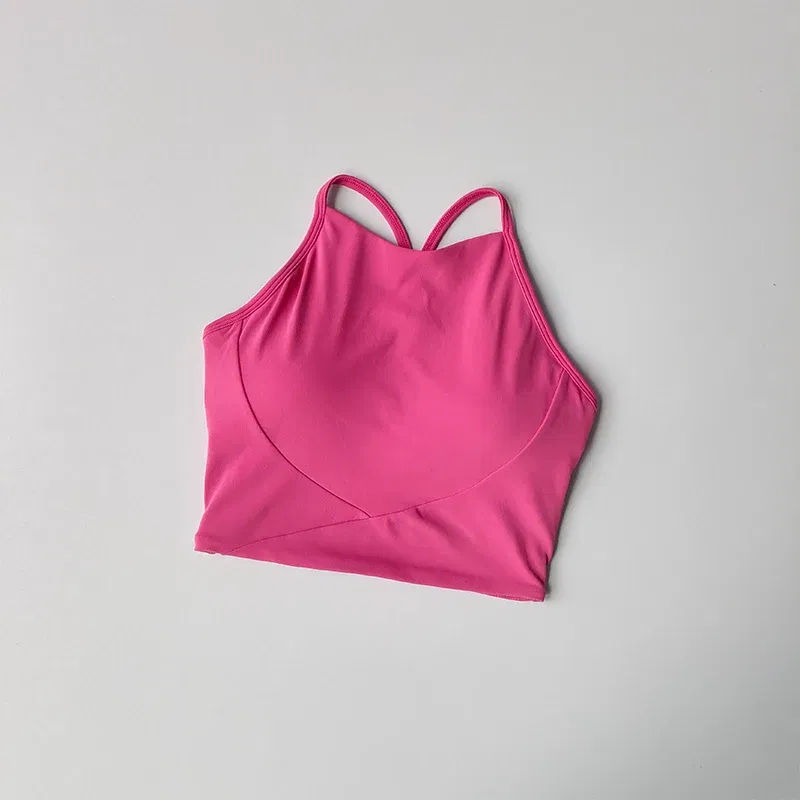 Color: AZURE, Size: XL - Summer Sports Underwear Women's Fitness Running Camisole Shockproof and Sagging Sexy Beauty Back Yoga Bra Quick Drying