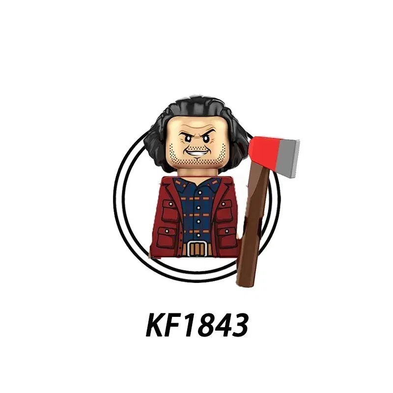 Color: DARK GRAY - 2025 Building Blocks KF6173 KF6175 KF6176 Halloween Horror Jason Sally Leather Face Jack Character Figures Bricks Children Toys
