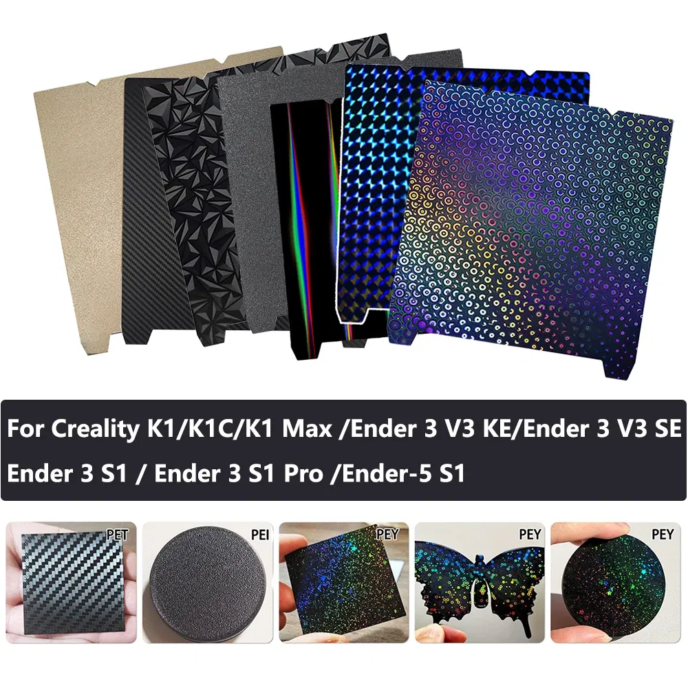 Color: Red, Size: 2.3mm - Upgrade Pet Bed For Creality K1 K1 Max K1C Ender-3 S1 Pro Magnetic Plate Ender-5 S1 Reality Bed Reality K1 Bulid Plate Pei Sheet
