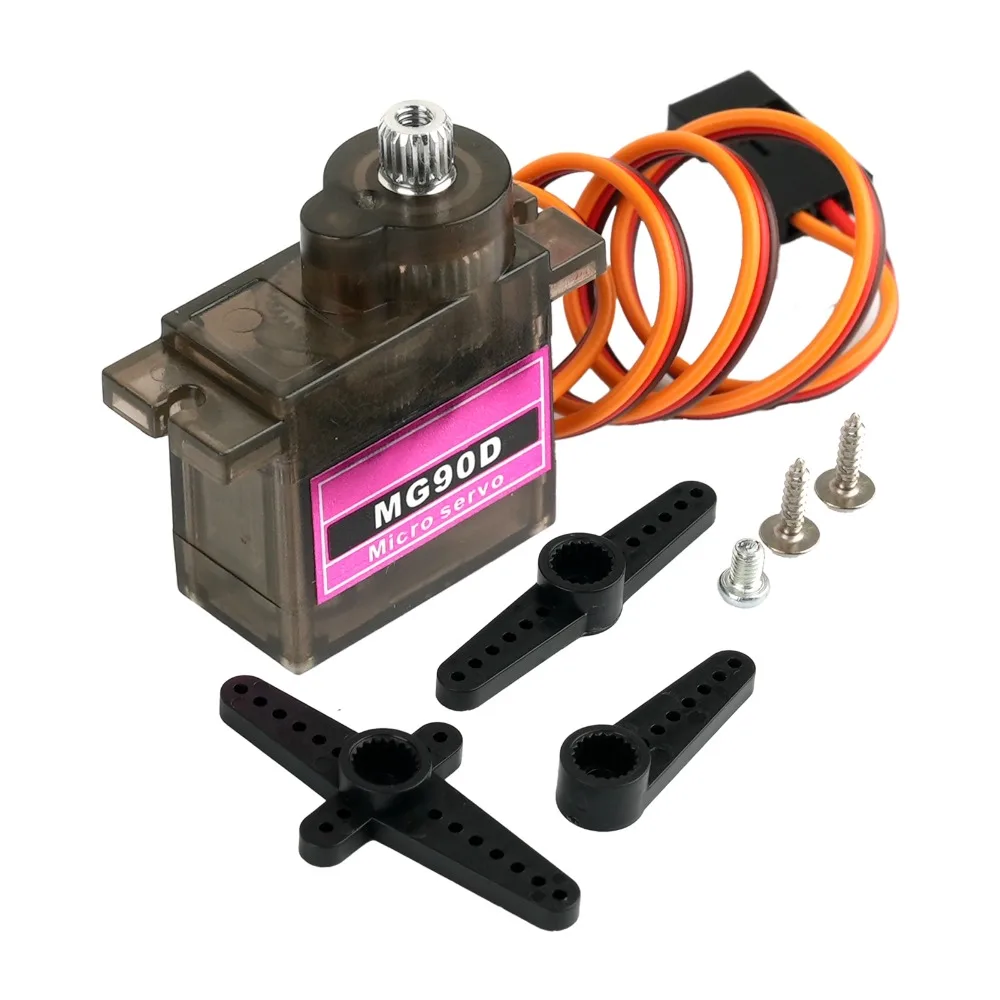 Color: PURPLE - MG90D 10/20/30/40/50Pcs Micro Digital Servo Motor Full Metal Gear 180/270/360 Degree For RC Airplane Helicopter Car Boat Model