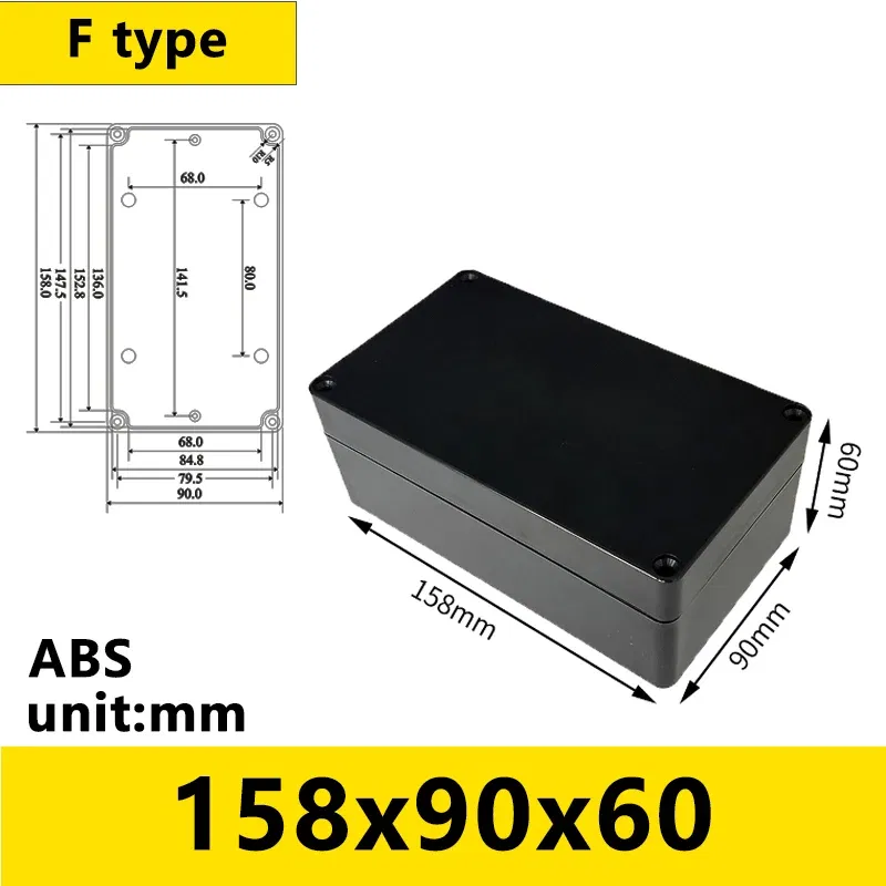 Color: WHITE - Black Outdoor Waterproof Enclosure Plastic Box Electronic Project Instrument Case Electrical Project Box Junction Box Housing