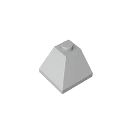 Color: GRAY - Gobricks GDS-621 CORNER BRICK 2X2/45 OUTSIDE compatible with lego 3045 children's DIY Educational Building Blocks