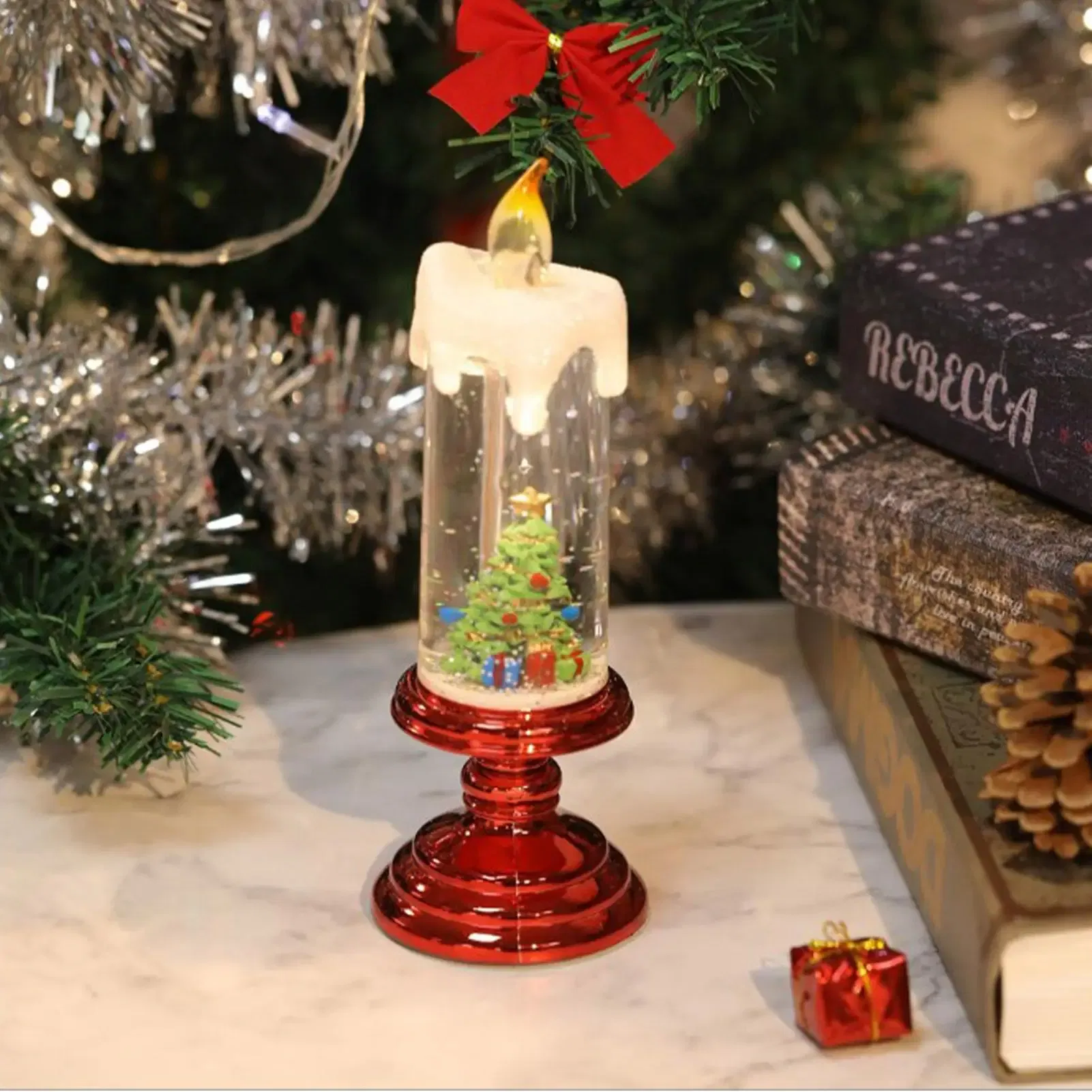 Color: Silver, Ships From: spain - Led Christmas Candles Christmas Candles With Pedestal Christmas Party Ornament For Him Her Christmas Gift For Changing