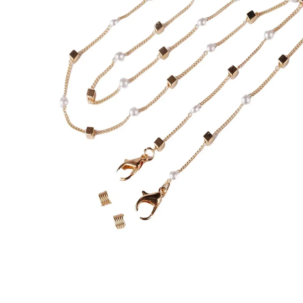 Color: black - New Fashion Women Eyeglass Chain Hollow Star Pearl Beaded Sunglasses Reading Glasses Lanyard Eyewear Holder Neck Strap Rope