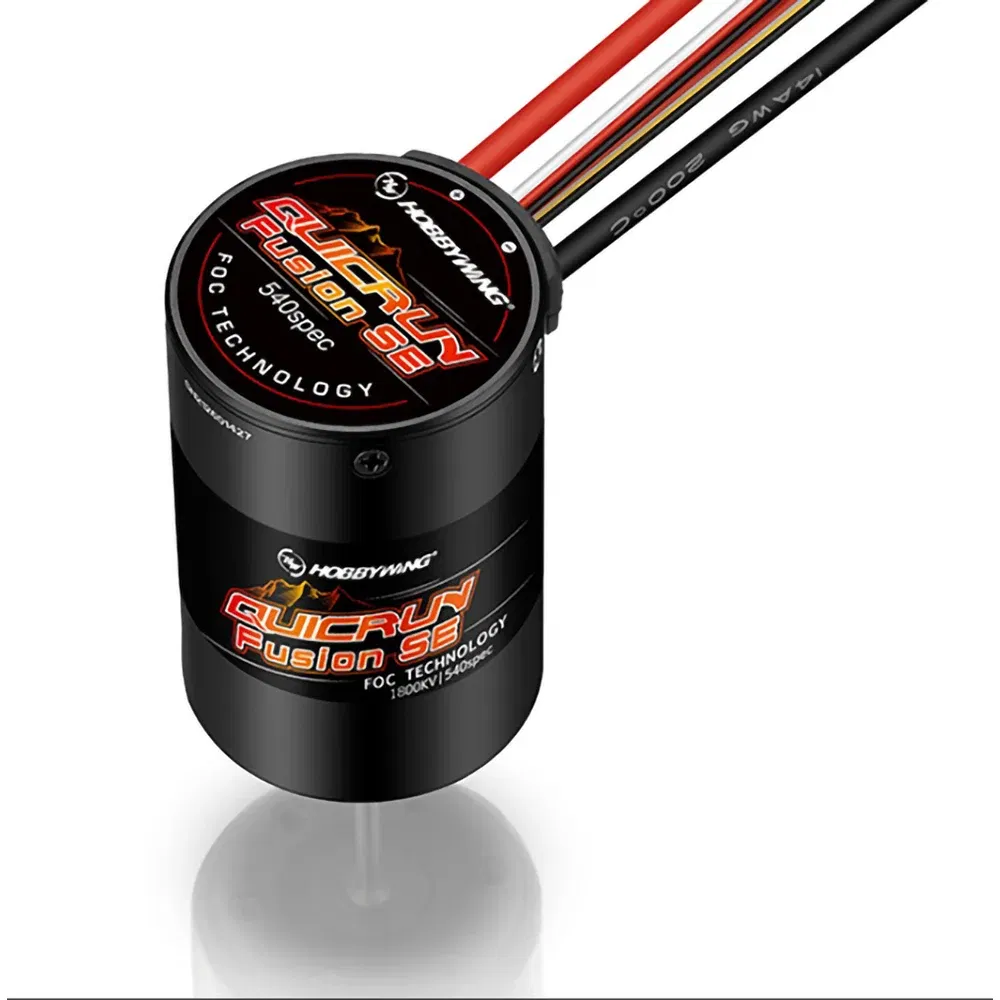 Color: Yellow - Hobbywing Quicrun Fusion Se 40a 1800kv 1200kv Combined Motor Esc For 1/10 1/8 Rc Model Car Crawler Accessories