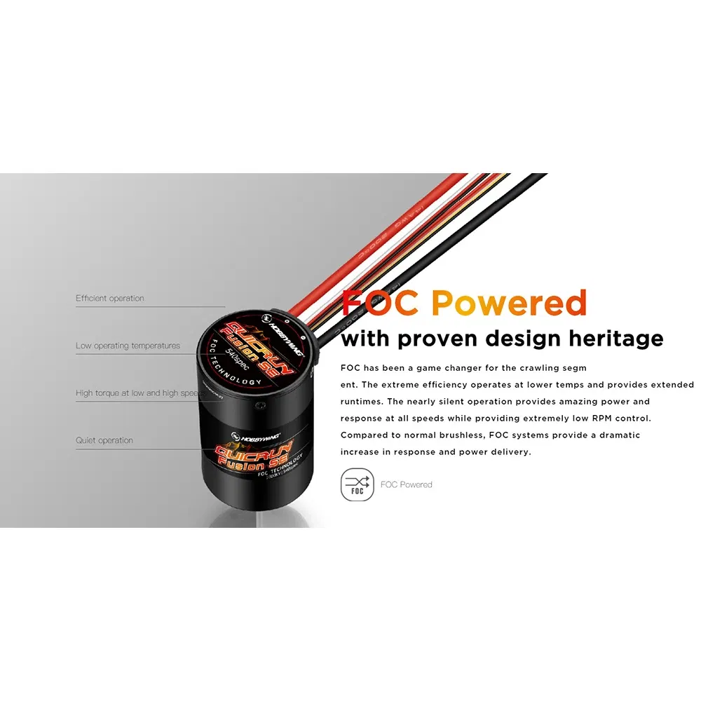 Color: Yellow - Hobbywing Quicrun Fusion Se 40a 1800kv 1200kv Combined Motor Esc For 1/10 1/8 Rc Model Car Crawler Accessories