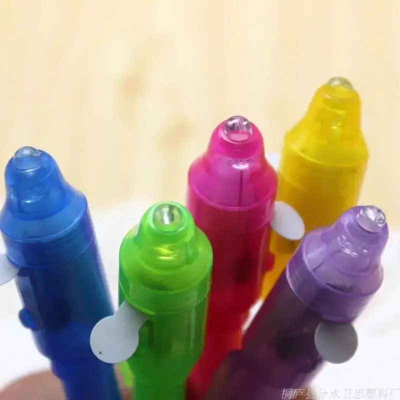Color: green - Luminous Light Pen Magic Purple 2 In 1 UV Black Light Combo Drawing Invisible Ink Pen Learning Education Toys for Child