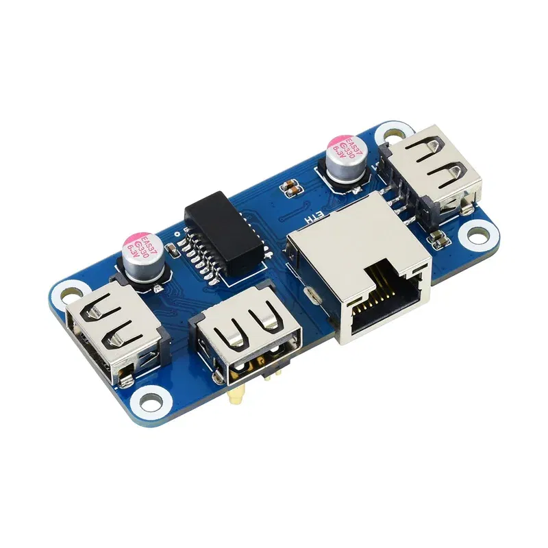 Package: Package1 - Raspberry Pi Zero 2W Ethernet USB HUB HAT (B) For Zero Series Plug-And-Play