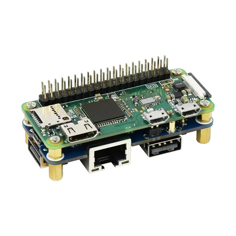 Package: Package1 - Raspberry Pi Zero 2W Ethernet USB HUB HAT (B) For Zero Series Plug-And-Play