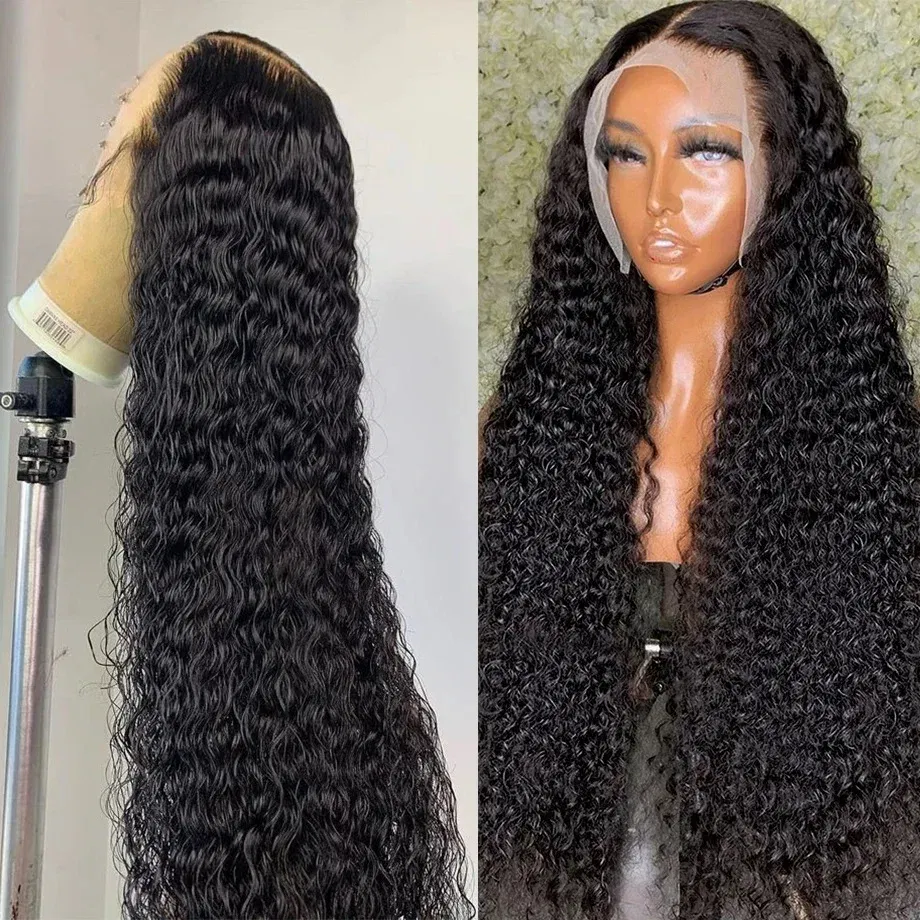 Stretched Length: 38inches, Density: 200%, Ships From: CHINA, Lace Size: 13x4 - hd lace wig 13x6 human hair Curly Wig For Women choice Pre Plucked 30 40 Inch Loose Deep Wave Water wave Frontal Wigs