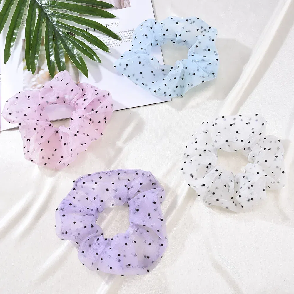 Color: green - Elastic Hair Bands Pure Color Rubber Band Hair Accessories 2022 Gum For Hair Ponytail Rubber Bands Holder Casual Home Headdress