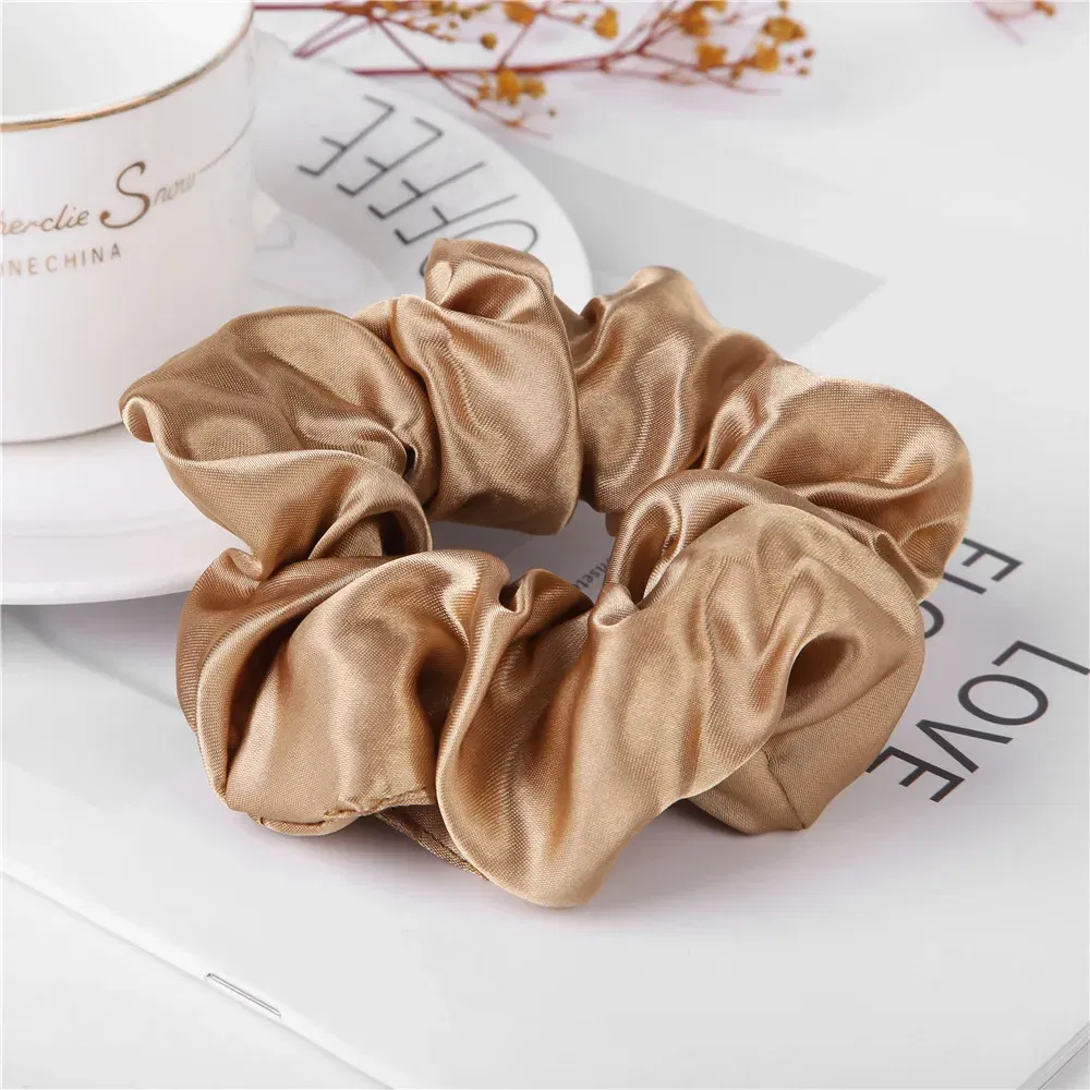 Color: green - Elastic Hair Bands Pure Color Rubber Band Hair Accessories 2022 Gum For Hair Ponytail Rubber Bands Holder Casual Home Headdress