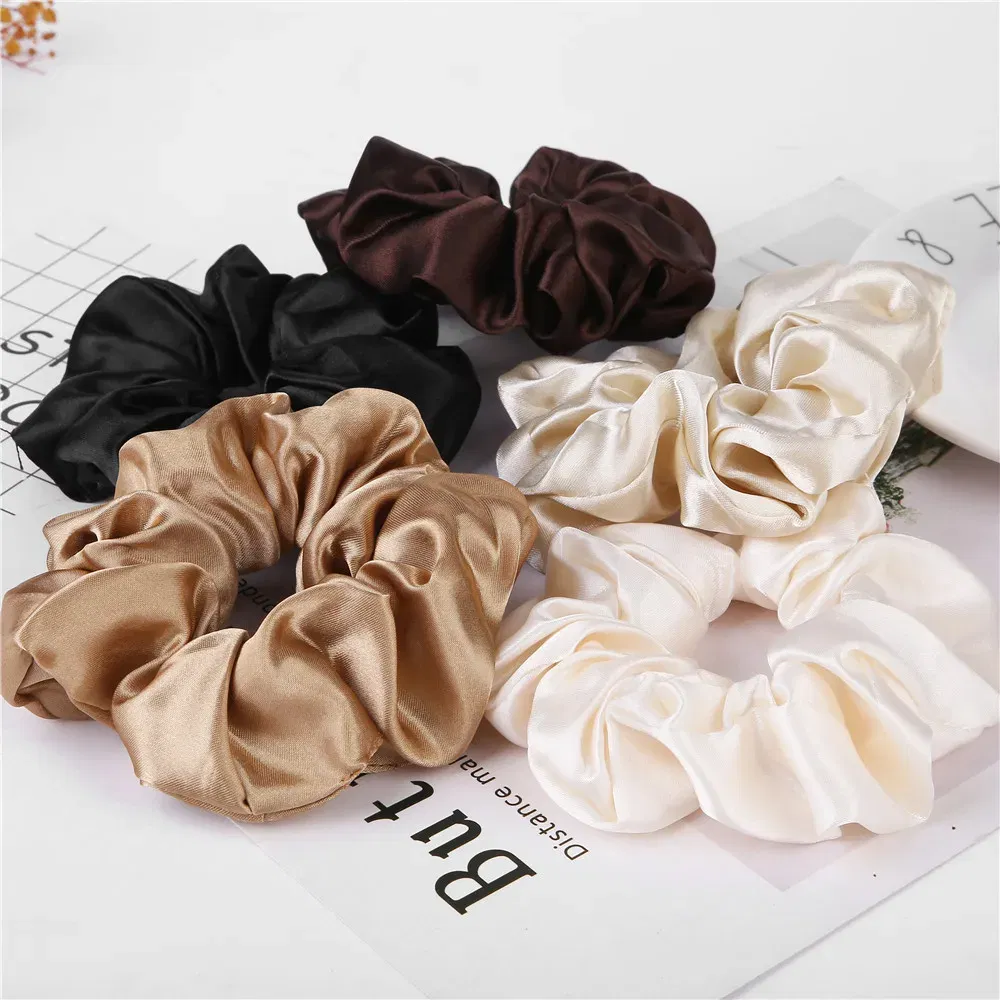 Color: green - Elastic Hair Bands Pure Color Rubber Band Hair Accessories 2022 Gum For Hair Ponytail Rubber Bands Holder Casual Home Headdress