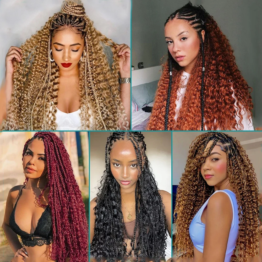Color: 1B/27HL, Material Grade: virgin hair, Longest Hair Proportion: 30%-55%, Stretched Length: 16inches, Bulk Buy: 6pcs/lot - NABI Deep Wave Boho Braiding Hair Bulk 16inches No Weft Human Hair Extension Curly Hair Bundles for Boho Braids