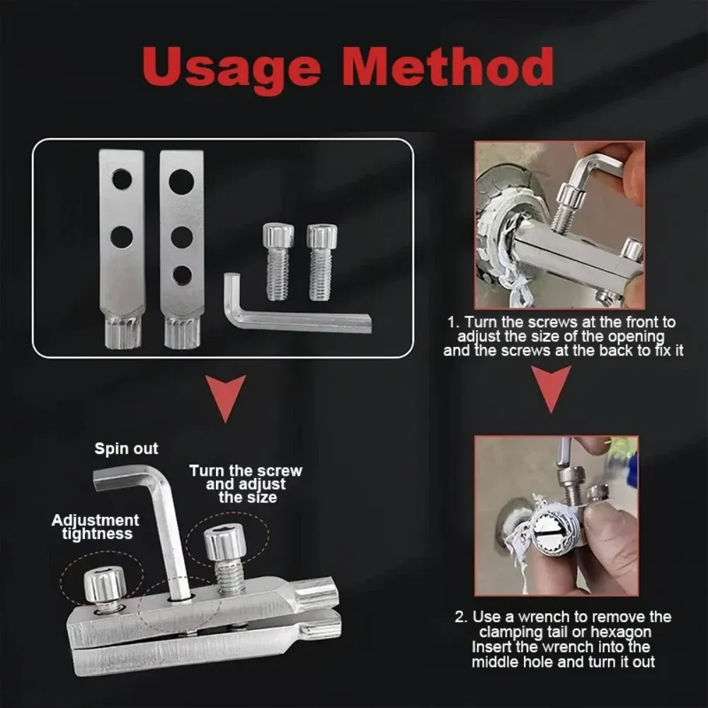 Broken wire extractor Threading Tools Tap Screw Remover Water-tap Angle Valve Repair for 4/6 Points Bolt Extractor Plumbing tool
