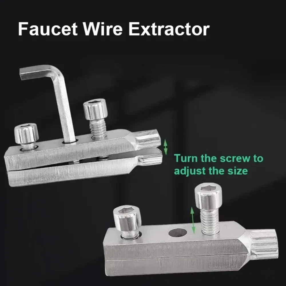 Broken wire extractor Threading Tools Tap Screw Remover Water-tap Angle Valve Repair for 4/6 Points Bolt Extractor Plumbing tool