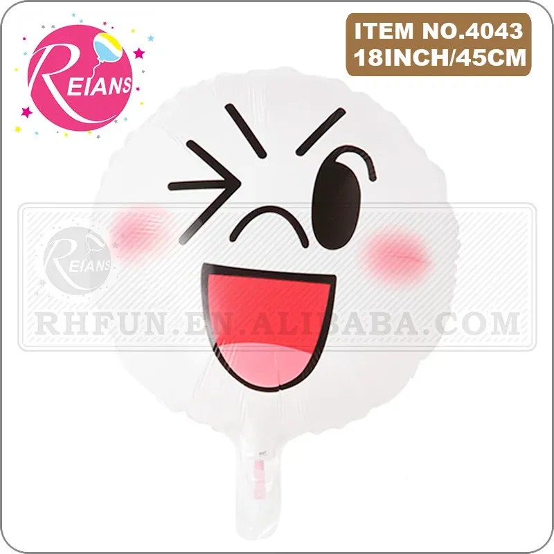 Color: Deep Sapphire - Cartoon Animal round shape Cute Bear Friend Balloon Rabbit For Children Birthday Party Baby Shower Supplies ballon baloon globos
