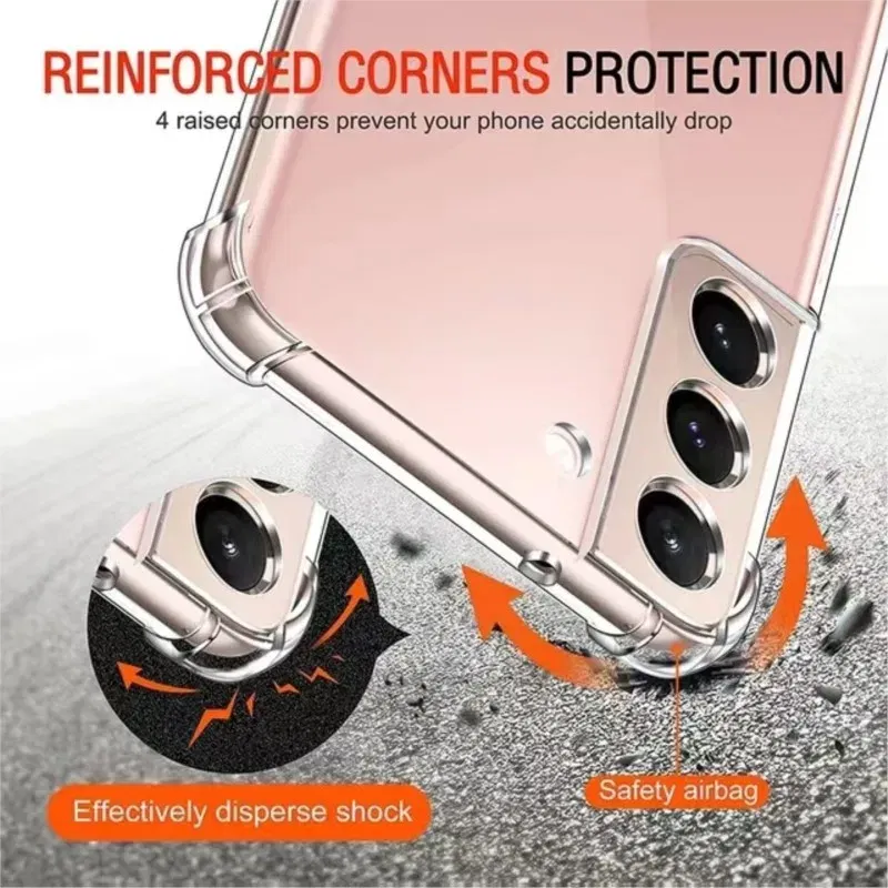 Color: Yellow - Clear Shockproof Case for Samsung Galaxy A16 A36 A25 A35 A55 A15 A54 A34 A14 A24 A05S A73 A53 A33 A23 A13 4G 5G Back Cover