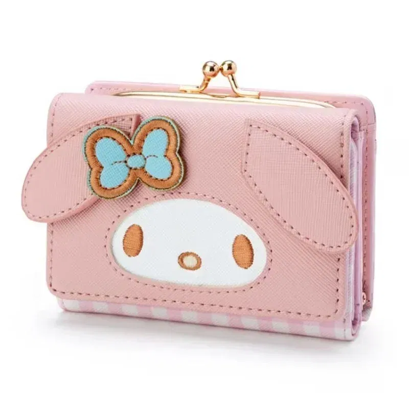 Color: Yellow - Hello Kitty Coin Purse Creative Small Wallet Wholesale Mini Purses My Melody Kuromi Keychain Wallet Lipstick Purse Kawaii Clutch