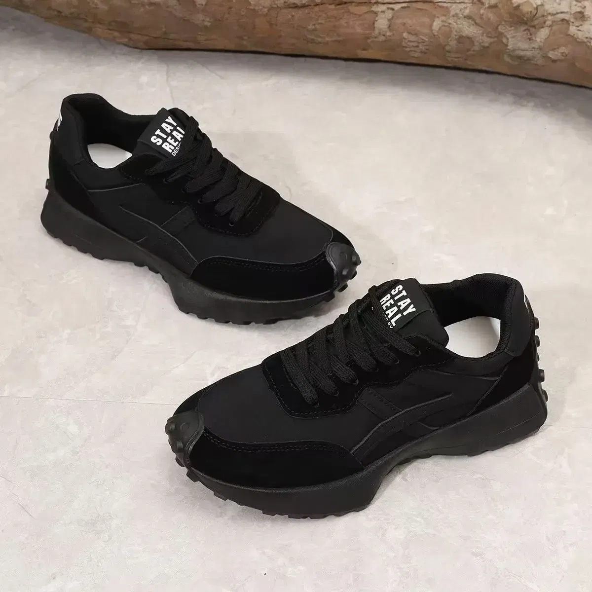 Color: Beige, Shoe Size: 39 - Women Sneakers Leather Luxury Platform Shoes New Fashion Leisure Light Anti-slip Black Running Shoe Fashion Designer Women Shoes