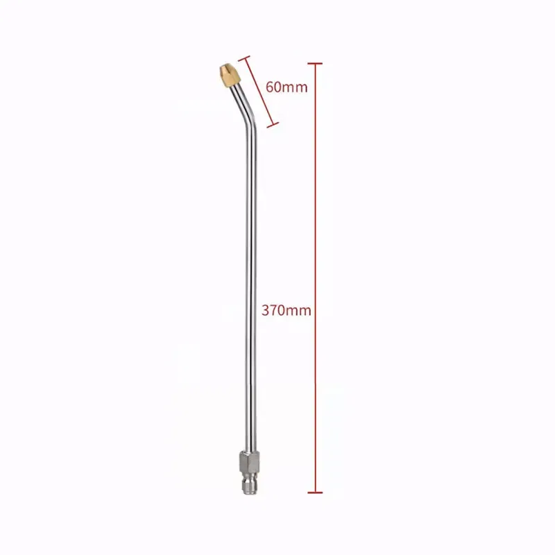 Color: MULTI - 25?°/90?°/U High Pressure Washer Extension Wand With 1/4 Quick Connector Lance Spear With CurvedHead Rod Cleaning Tool for car