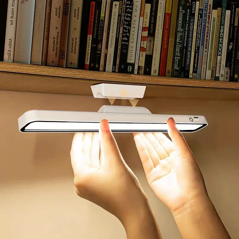 Body Color: Black - LED Desk Lamp USB Rechargeable Light Stepless Dimming Table Lamp Hanging Magnetic Bedroom Table Reading Rechargeable Night Light