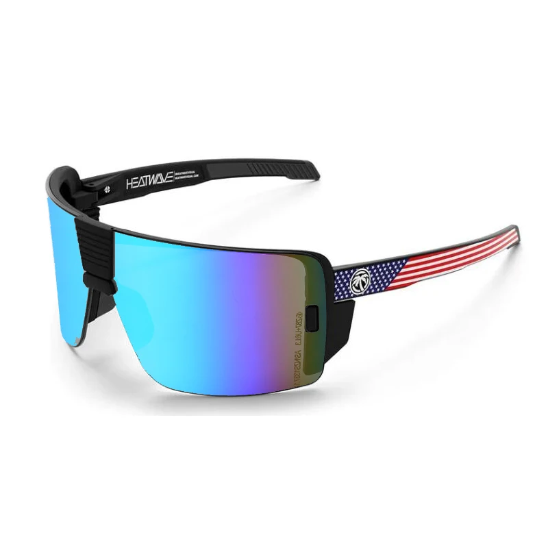 Color Name: Red - Stylish sports sunglasses, UV400 glasses for outdoor cycling, fishing and holiday gifts:HW09; with box