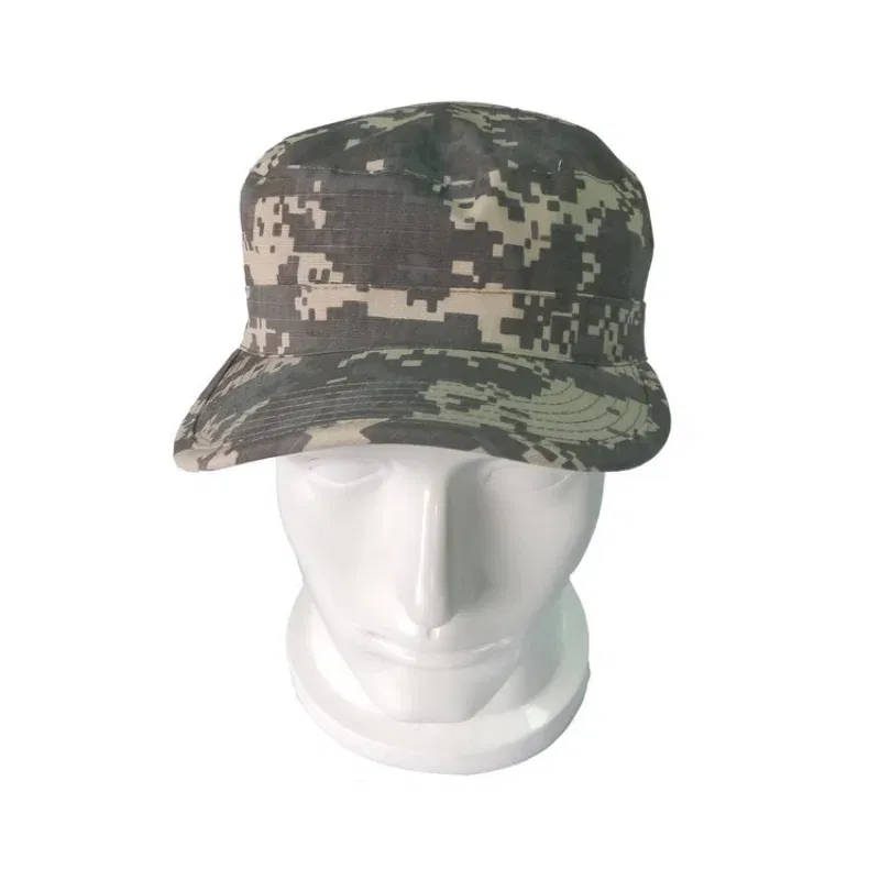 Color: WHITE - Classic men's military cap Men's women's fitted flat top baseball cap Army camo sun hat Outdoor sports fishing ride