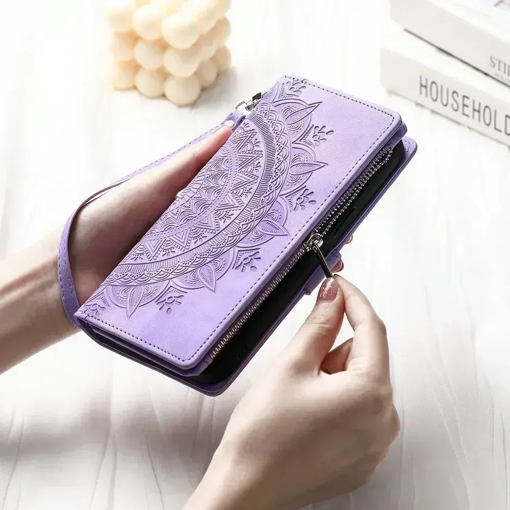 Material: artificial leather, Color: Green - 13T 12T 11T Leather Case For Redmi Note 12 Pro Plus 5G Flip Case Crossbody Zip Book Funda Xiaomi Redmi Note 13 Pro 11 12s 13c 4G