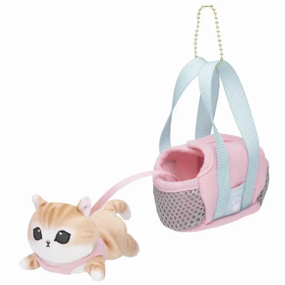 Color: Lemon yellow - Hot Kawaii Plush Keychain Pendant Cartoon Mofusand Shark Cat Cross-Dressing Hello Kitty Kuromi Doll Stuff Backpack Decor Toys