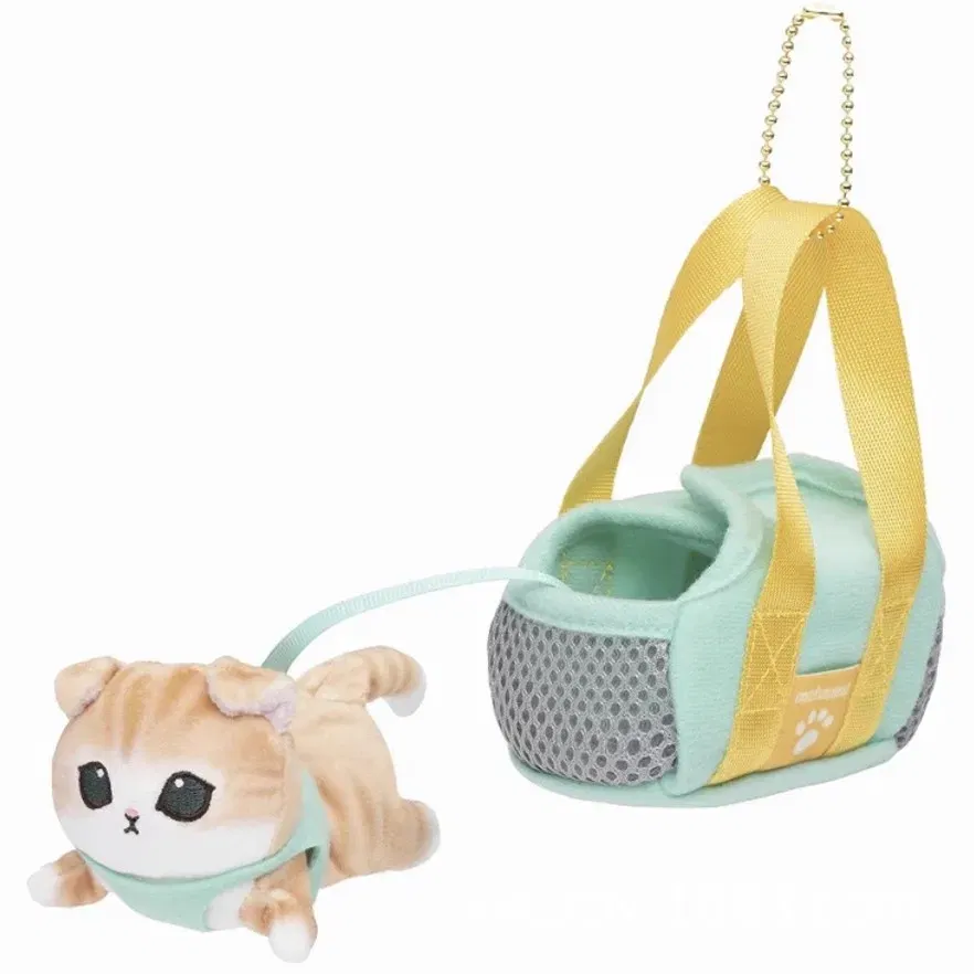 Color: Beige - Hot Kawaii Plush Keychain Pendant Cartoon Mofusand Shark Cat Cross-Dressing Hello Kitty Kuromi Doll Stuff Backpack Decor Toys
