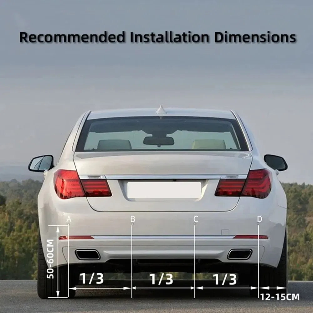 Color Name: GRAY - HIPPBQCC Car Parking Sensor Kit 4 Sensors Buzzer 22mm Reverse Backup Radar Sound Alert Indicator Probe System 12V Free Shipping