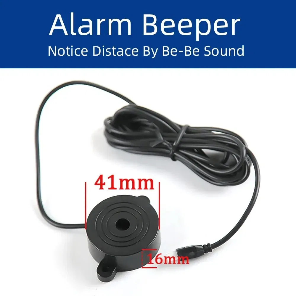 Color Name: GRAY - HIPPBQCC Car Parking Sensor Kit 4 Sensors Buzzer 22mm Reverse Backup Radar Sound Alert Indicator Probe System 12V Free Shipping