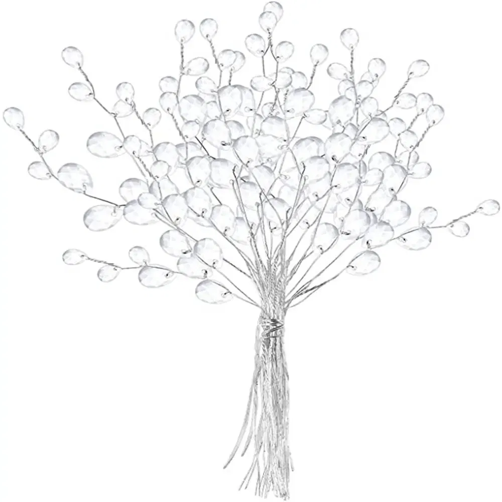 Beautiful Twigs DIY Water Drop For Home Wedding Party Crystal Bud Branches Artificial Bouquet Craft Decoration Crystal Flower