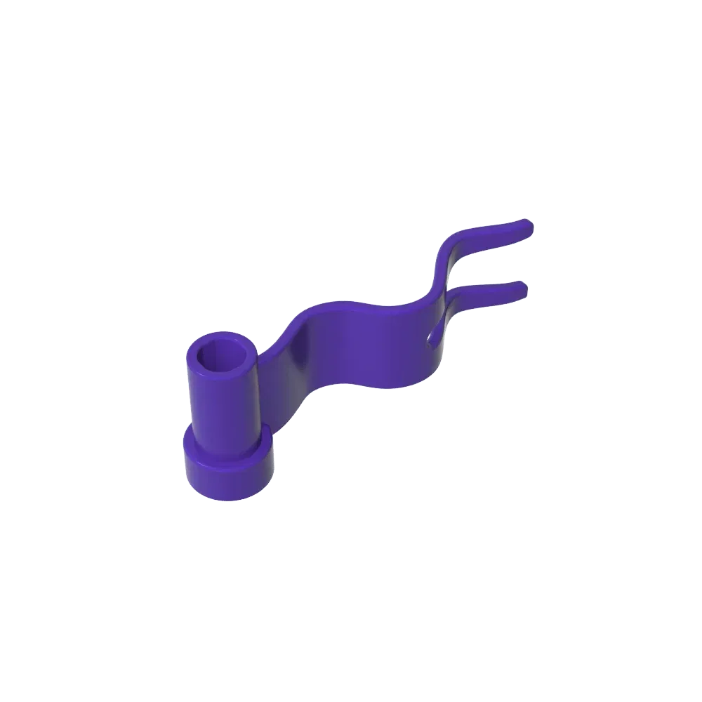 Color: VIOLET/?«?—?…° - Gobricks GDS-M204 Flag 4 x 1 Wave Right compatible with lego 4495 4495b pieces of children building block