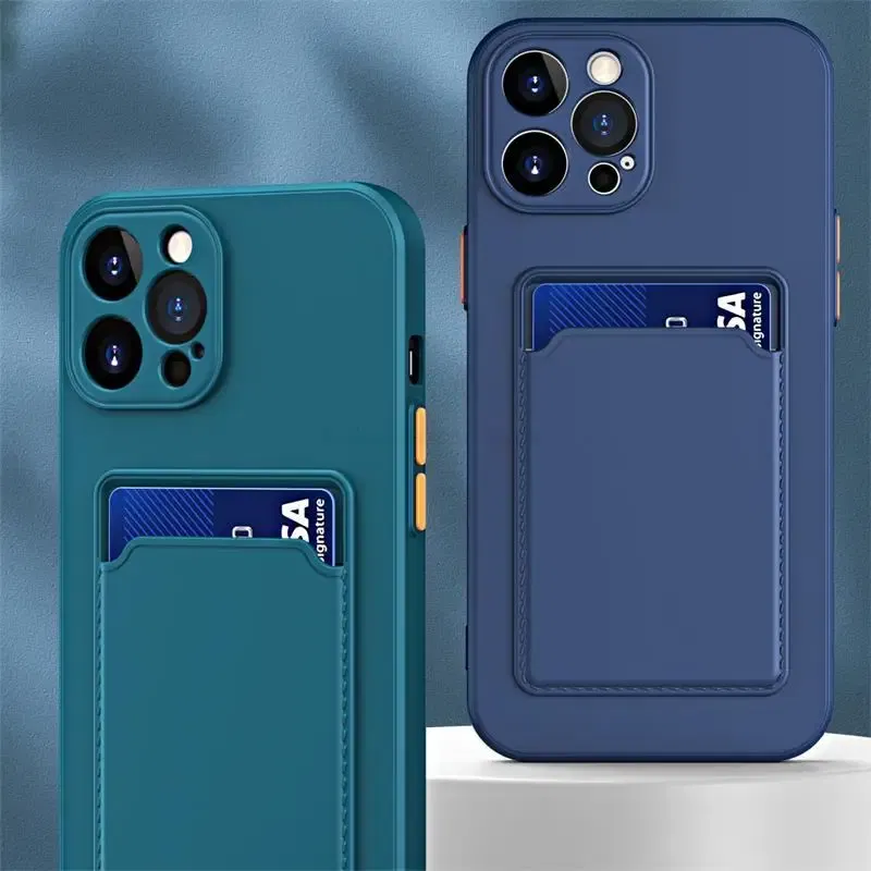 Color: Dark Grey, Material: leather - Card Holder Wallet Case For Samsung Galaxy A32 A53 A33 A13 A52 5G Case on A72 A22 A12 A51 A71 Shockproof Liquid Silicone Cover