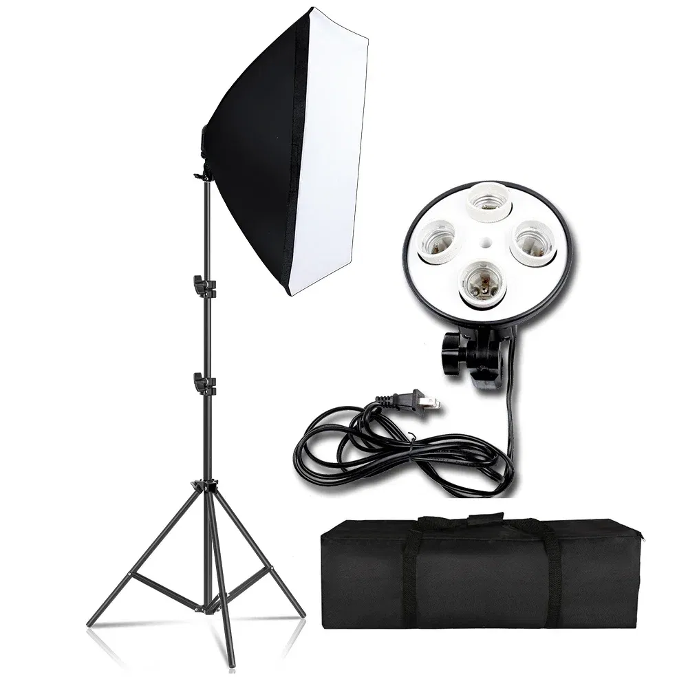 Color: pink, Ships From: CHINA - Photo Studio 4pc LED 15W Softbox Kit Photographic Lighting Kit Camera Photo Accessories 1pc Light Stand 1pc Softbox for Shooting