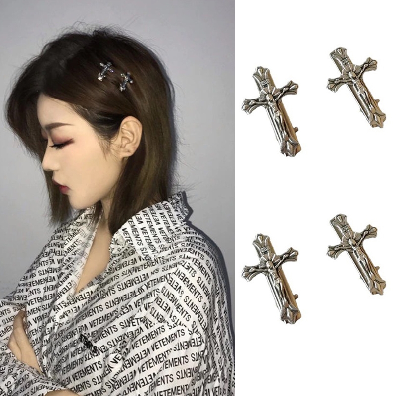 Color: Light Grey, Ships From: CHINA - Gothic  Hair Clip Punk Bangs Duckbill Clips Halloween Hair Barrettes Cosplay Hairpin Retro Hair Styling Accessories Dropshipping