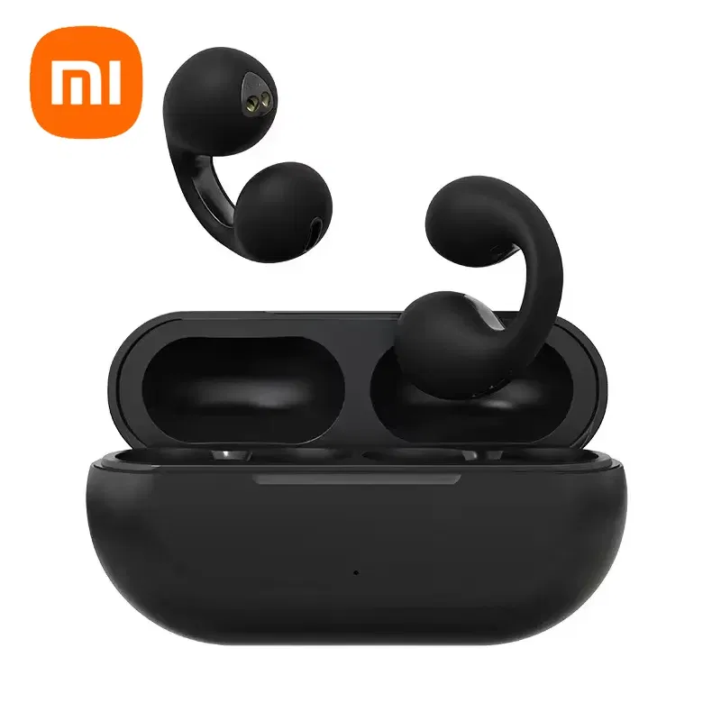 Color: Red - Xiaomi TWS Wireless Headphones Bluetooth 5.3 Earphones Earclip Design Touch Control Bone Conduction Earbuds Sport Headsets