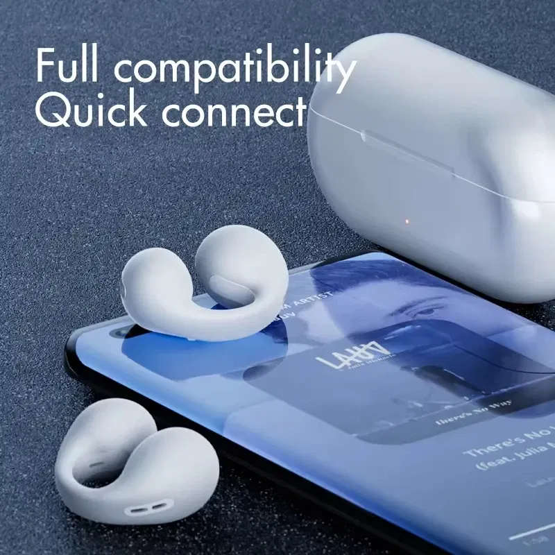 Color: Red - Xiaomi TWS Wireless Headphones Bluetooth 5.3 Earphones Earclip Design Touch Control Bone Conduction Earbuds Sport Headsets