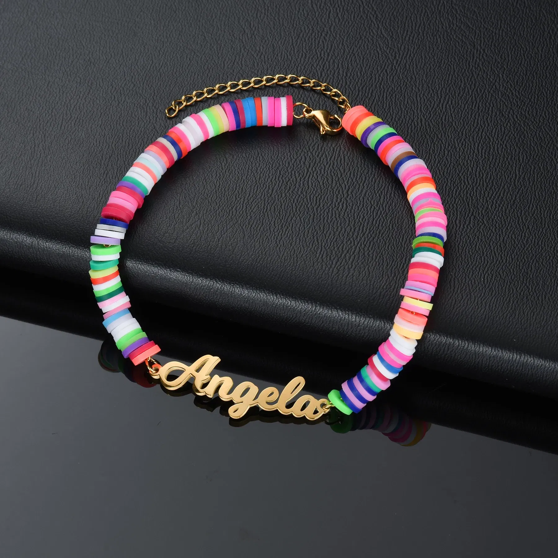 Metal Color: MULTI, Length: 17.5cm, Main Stone Color: Silver - Atoztide Personalized Custom Name Bracelet for Women Men Stainless Steel 10mm Cuban Chain Nameplate Handmade Bangle Jewelry Gift